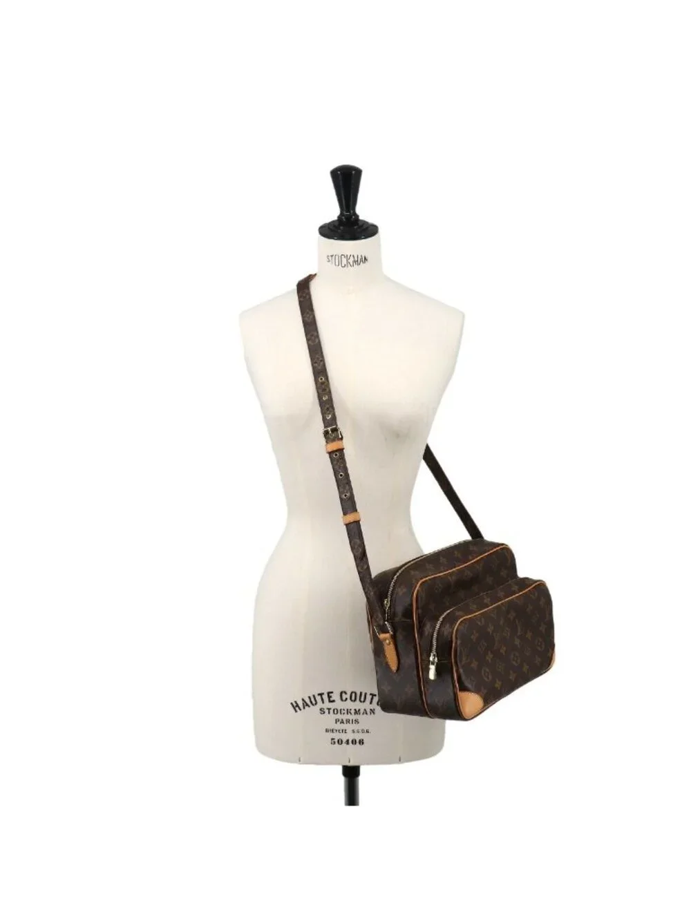 Louis Vuitton Monogram Nile Shoulder Bag Brown Gold